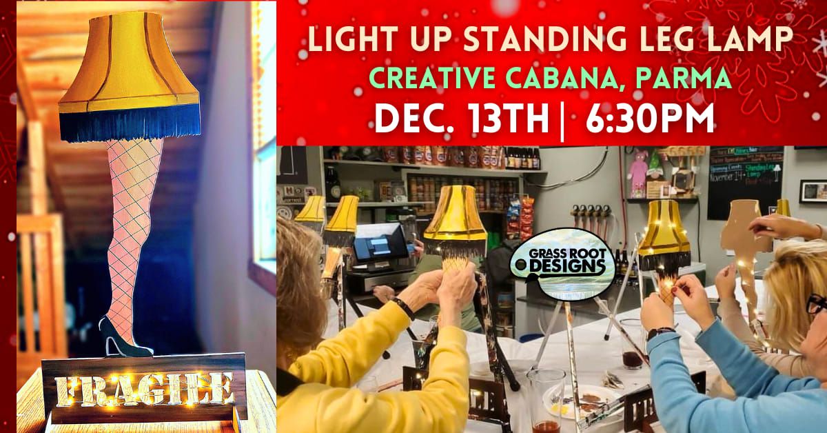 Light up Leg Lamp Paint Party | Creative Cabana