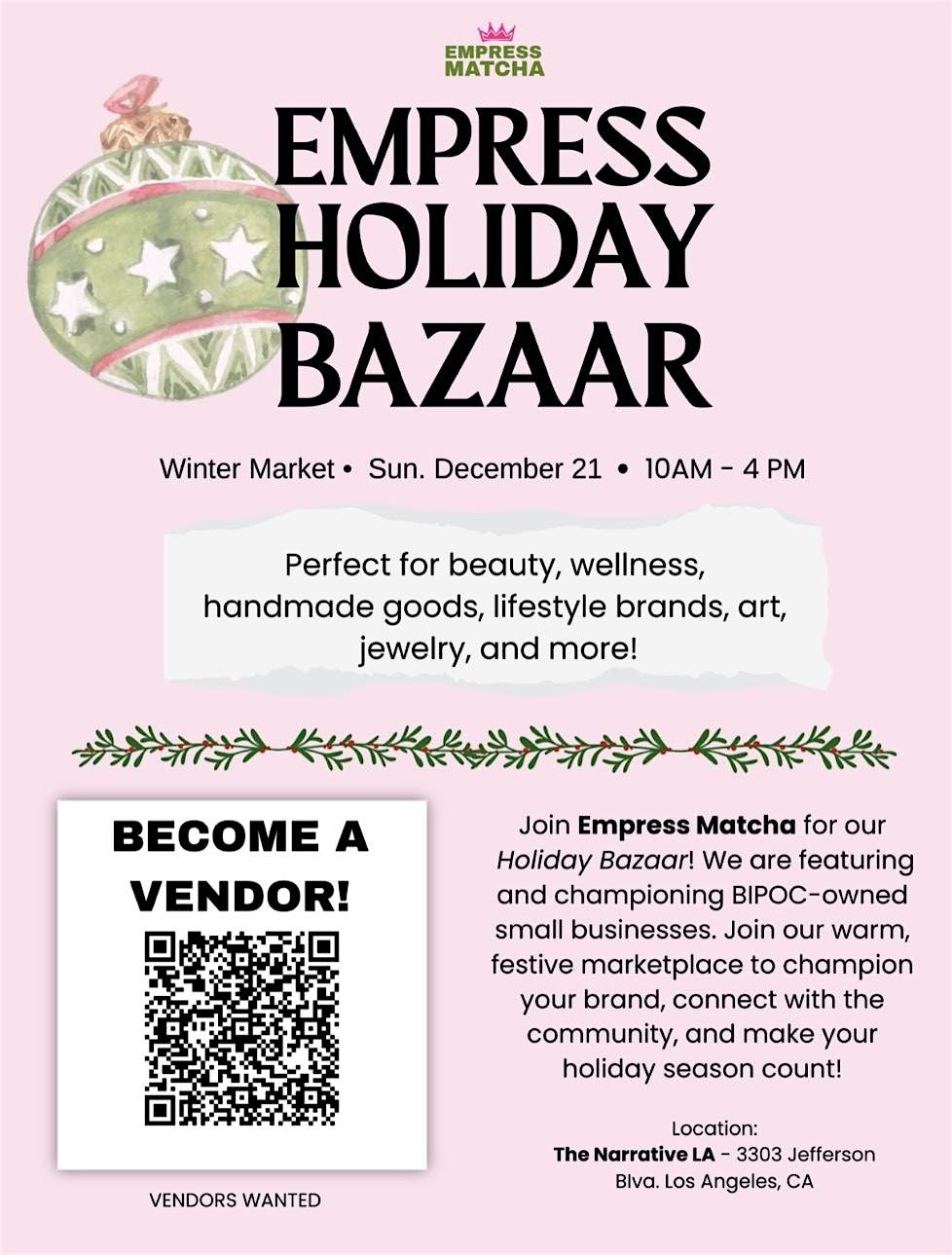 Empress Holiday Bazaar