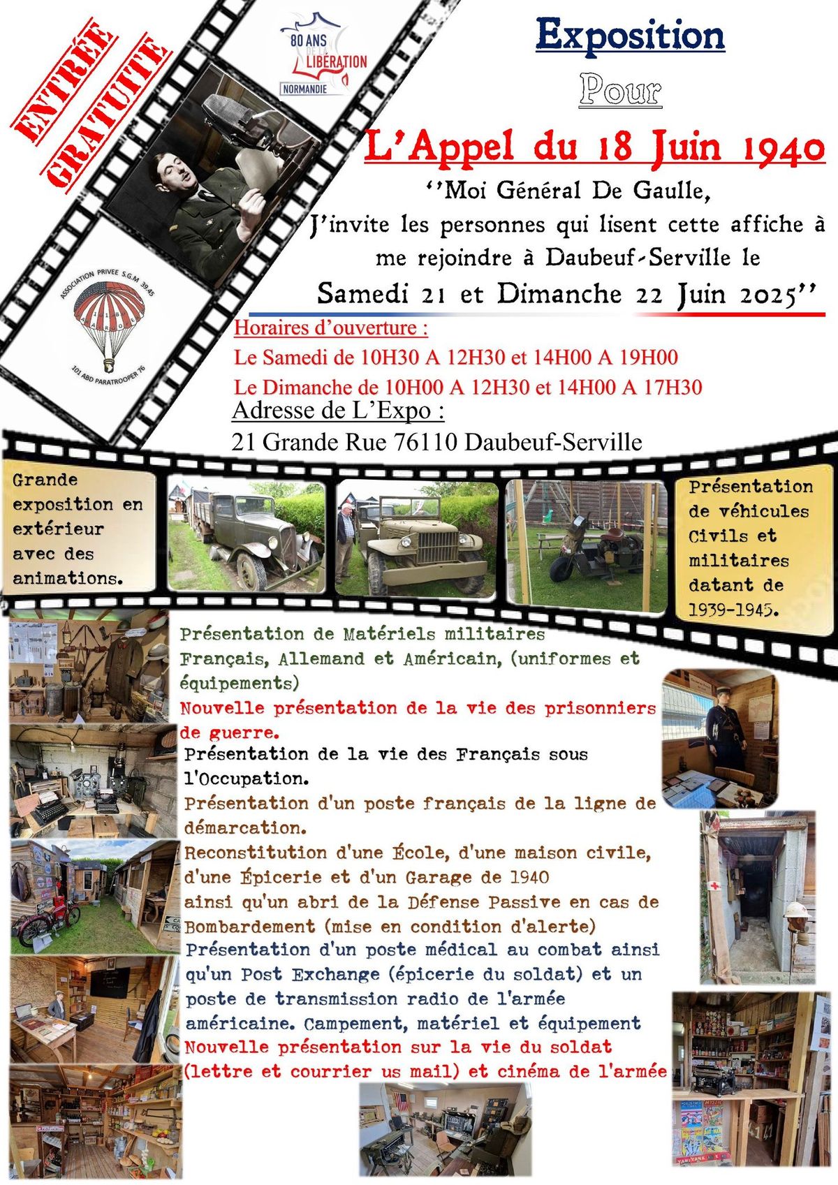 Exposition pour l'Appel du 18 juin 1940