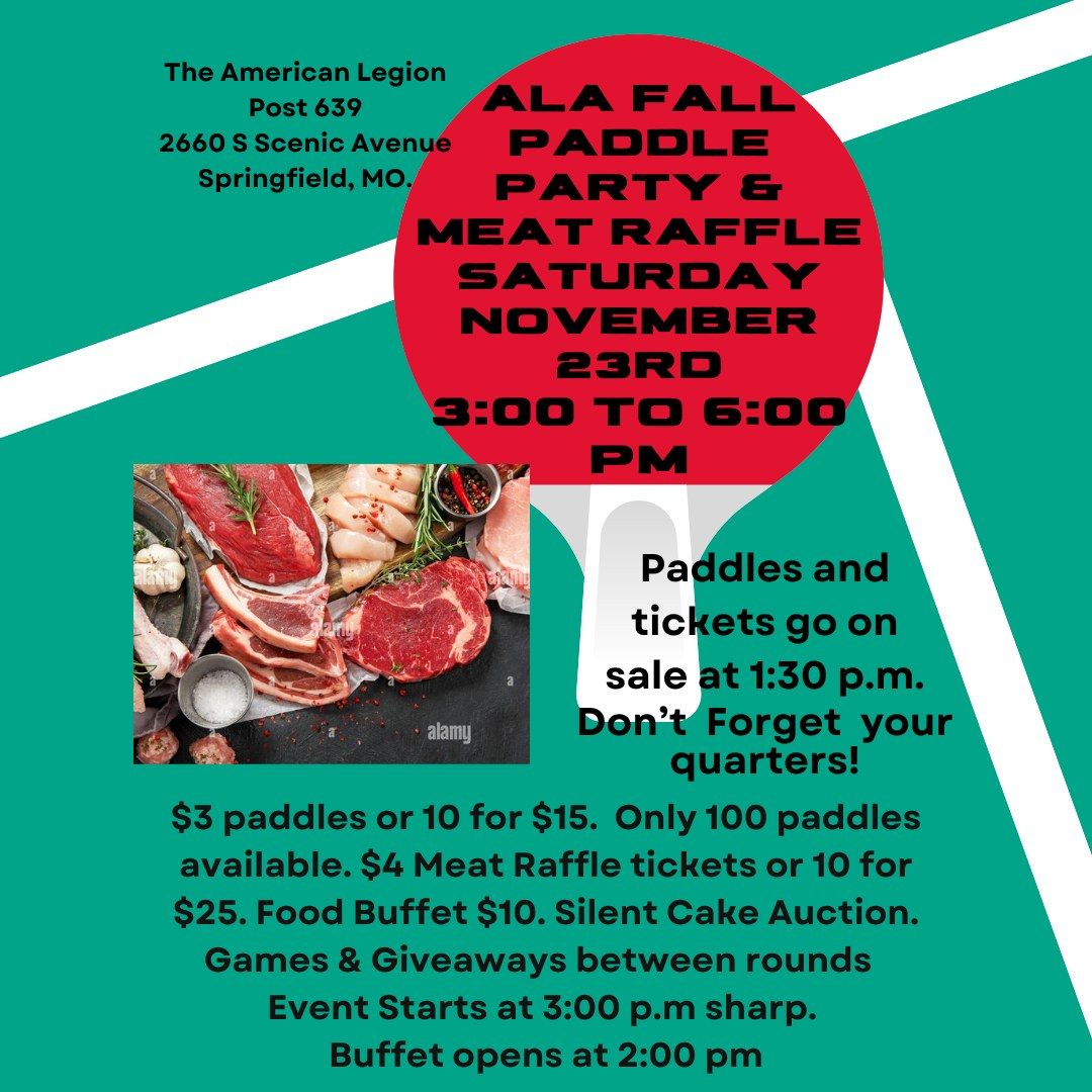 ALA Fall Paddle Party & Meat Raffle