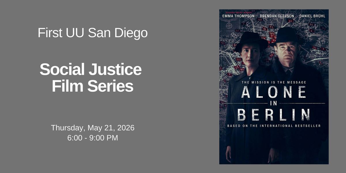 Social Justice Film Series: Alone in Berlin