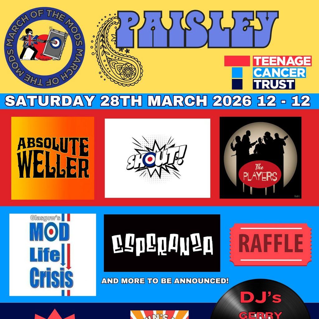March Of The Mods Paisley For Teenage Cancer Trust