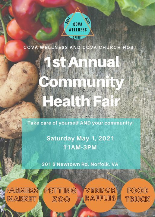 1st Annual Community Health Fair, COVA Wellness, Norfolk, 1 May 2021