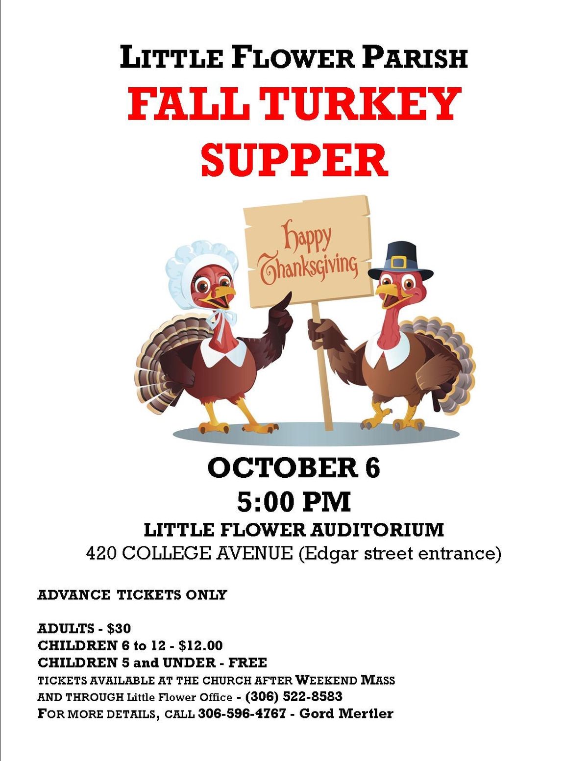 Fall Turkey Supper