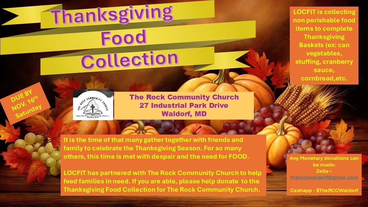 LOCFIT Thanksgiving Food Collection 