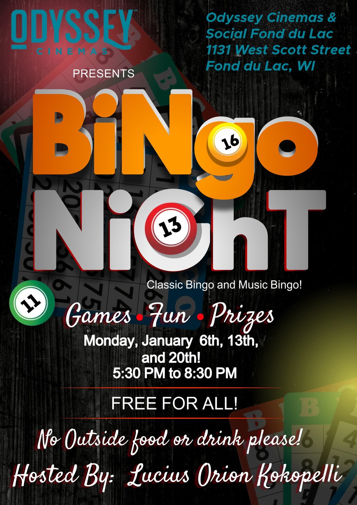 Music and Classic Bingo Night!