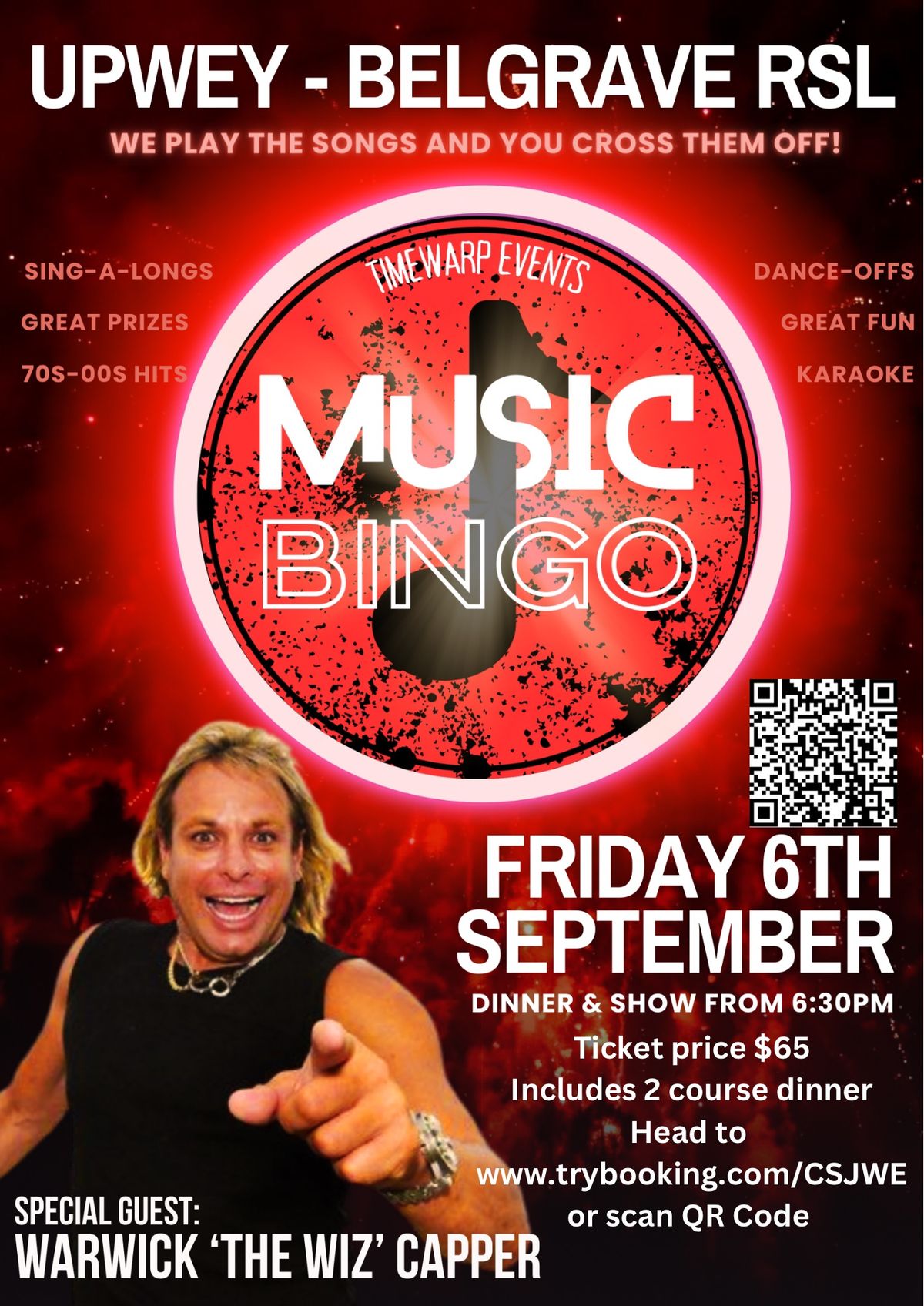 Music Bingo Featuring Warwick Capper