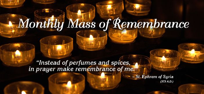Monthly Mass of Remembrance