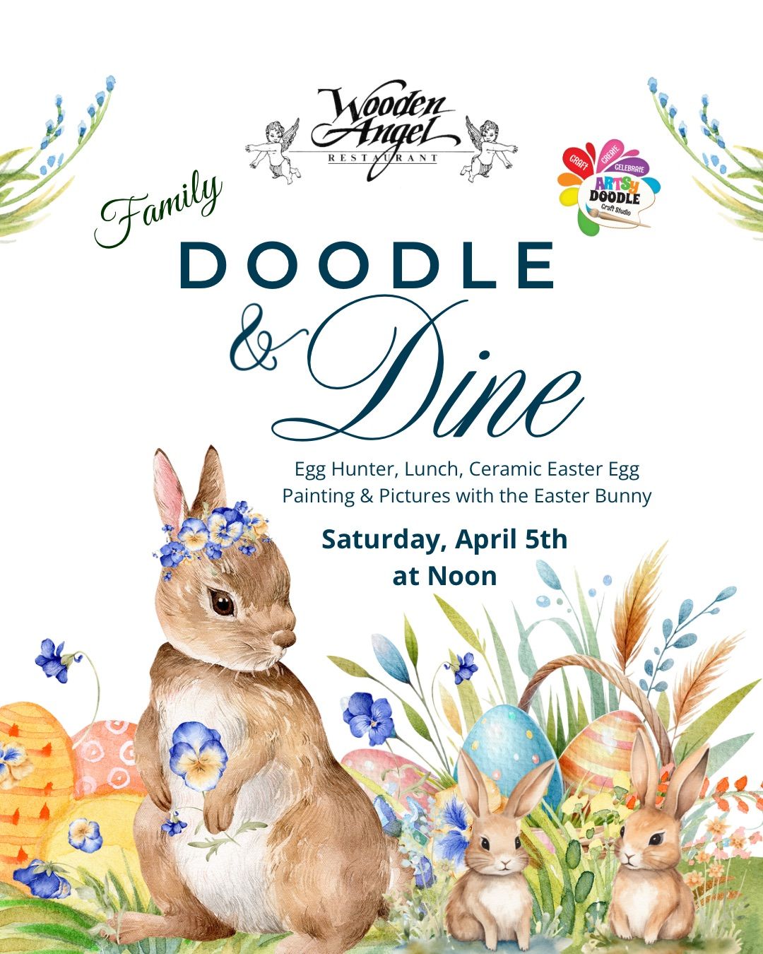 FAMILY Doodle & Dine with the Easter Bunny (all ages welcome)