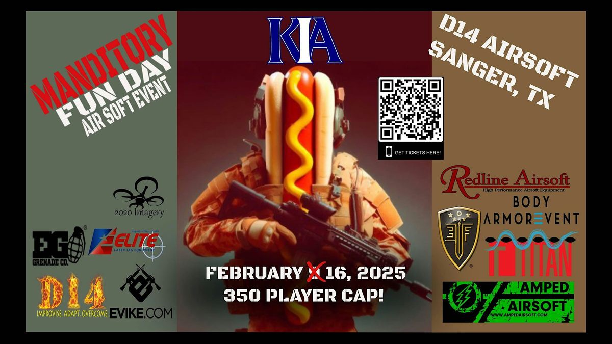 KIA Mandatory Fun Day 2026 - Pineapples on Pizza?, D14 Airsoft, Sanger ...