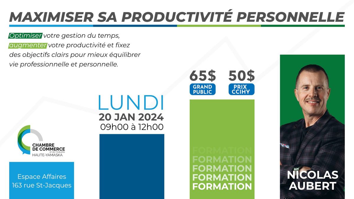 Formation - Maximiser sa Productivit\u00e9 Personnelle