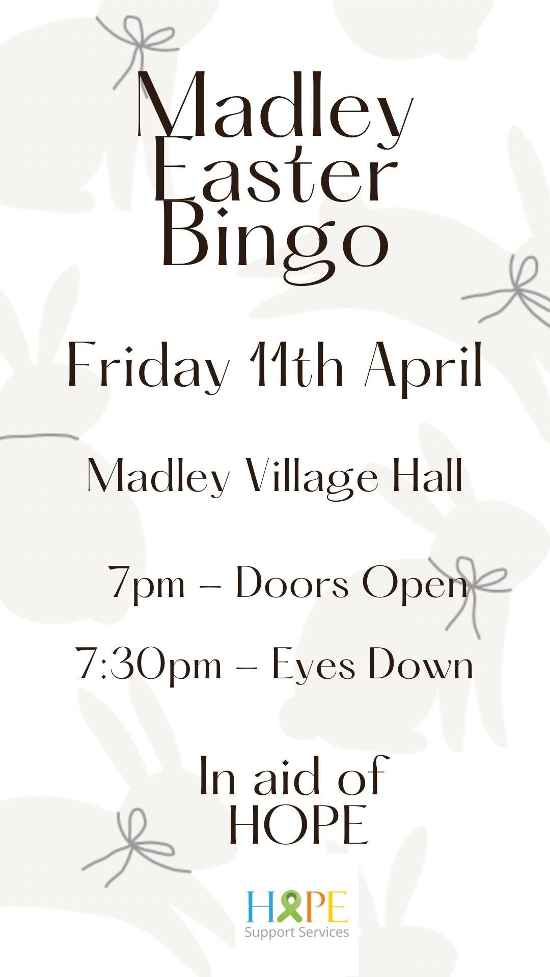 Madley Easter Bingo 