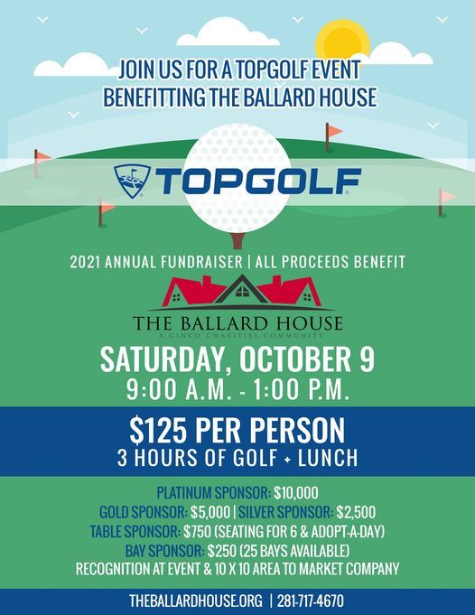 The Ballard House Annual TopGolf Tournament, Topgolf, Katy, 9 October 2021
