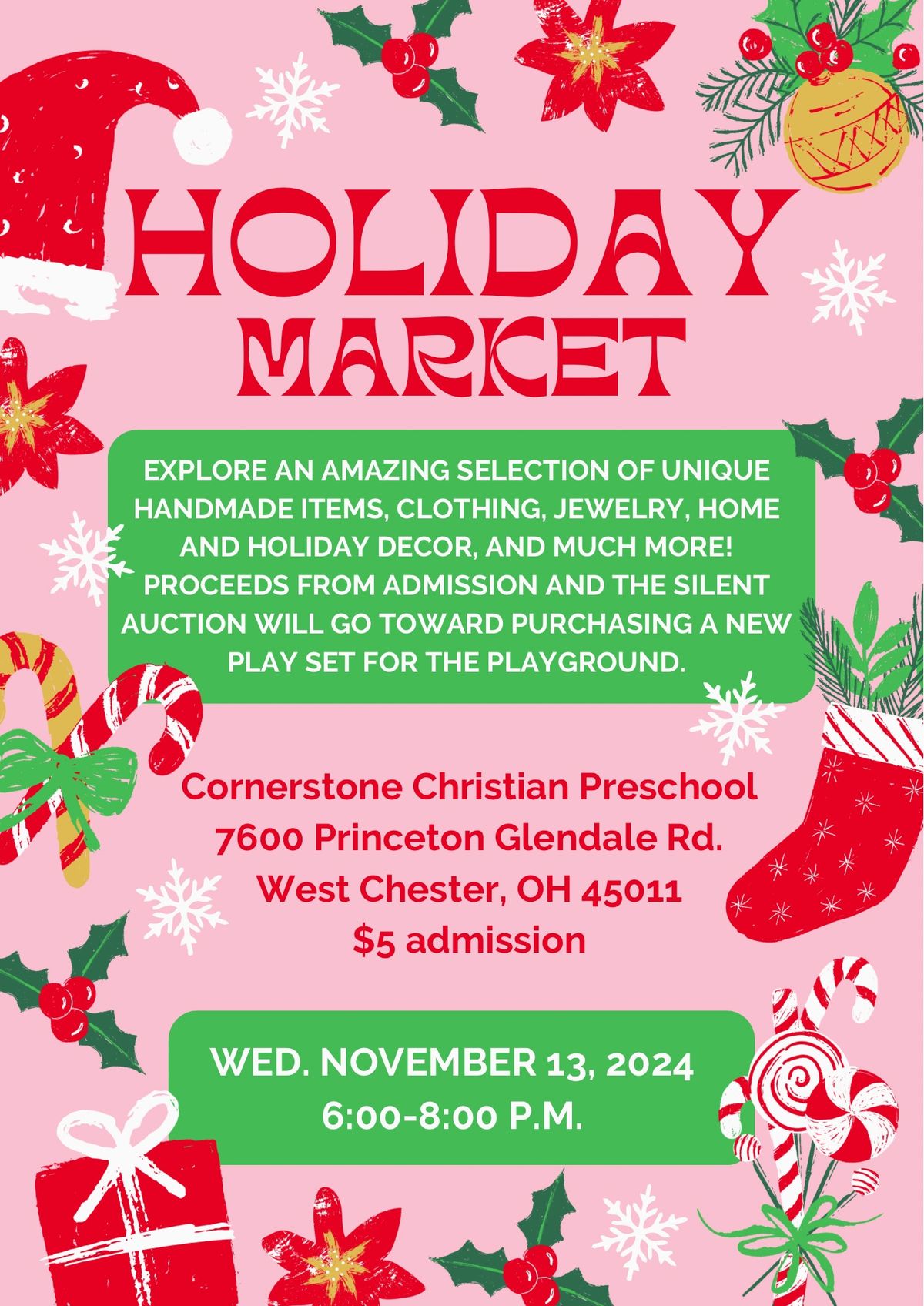 Cornerstone Christian Preschool Holiday Market