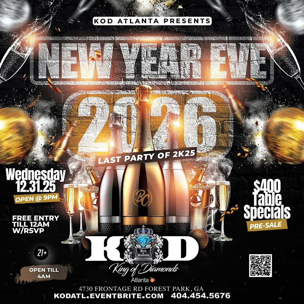 KOD ATLANTA NEW YEARS EVE PARTY 2026!!
