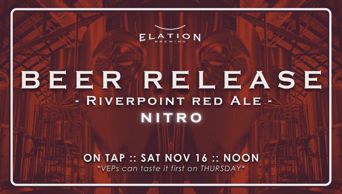 BEER RELEASE | Riverpoint Red Ale | ON NITRO