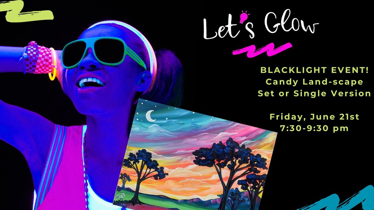 Blacklight Event-Candy Land-scape--DIY Scented Candle Add-On also available!