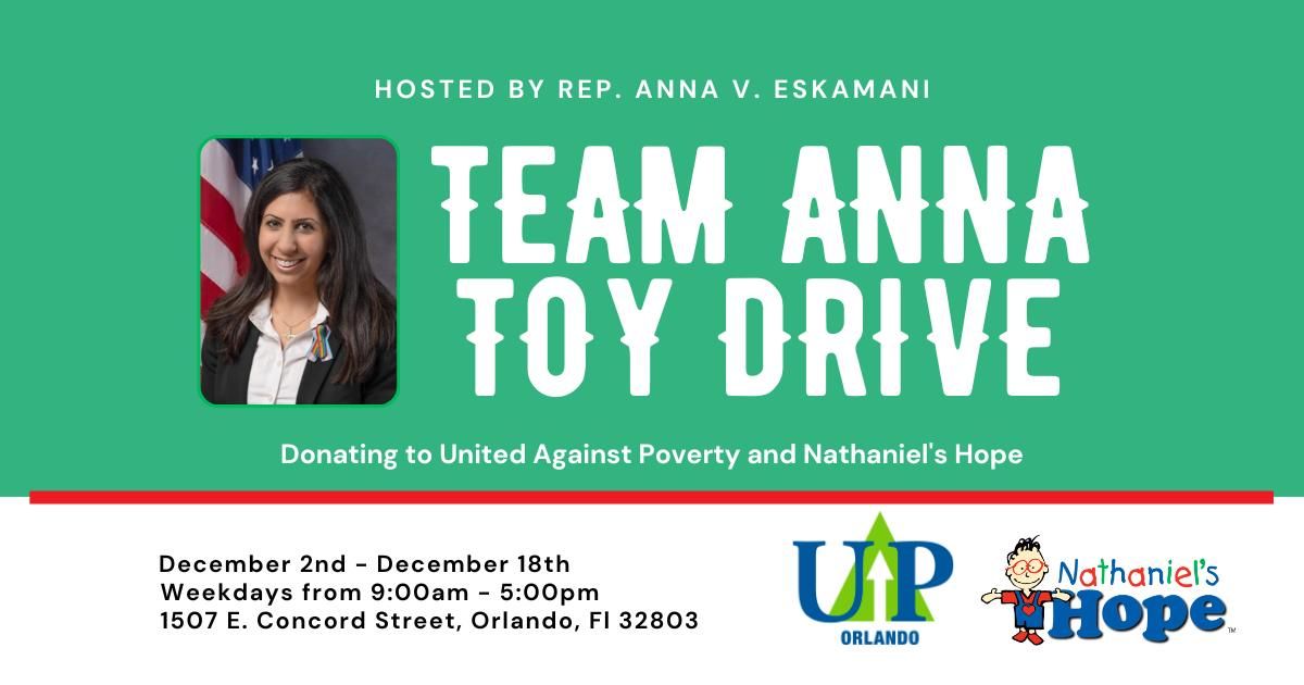 Team Anna Toy Drive in partnership with Nathaniel's Hope and United Against Poverty