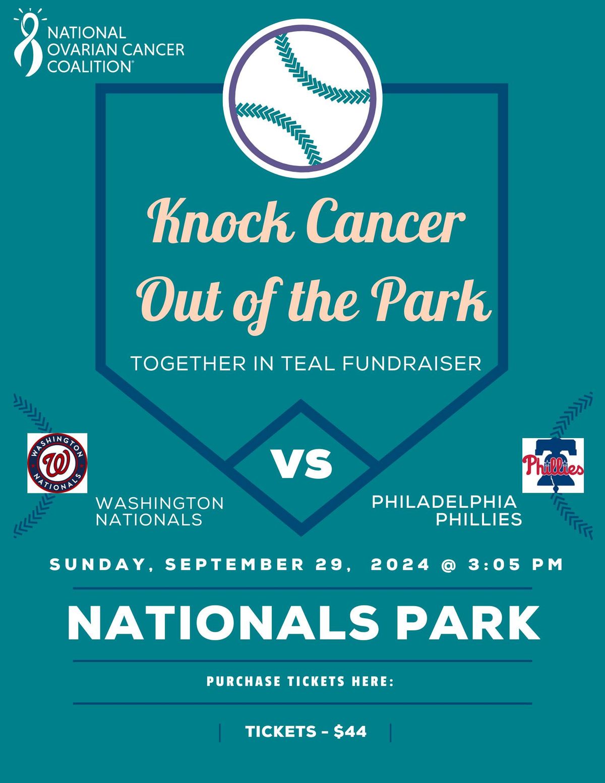 Washington Nationals Game - for Ovarian Cancer Awareness