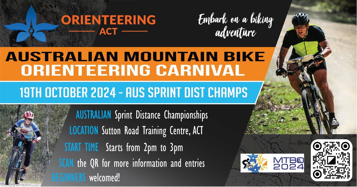 2024 Australian Mountain Bike Orienteering Carnival - SPRINT - 19 October, 2pm, Canberra