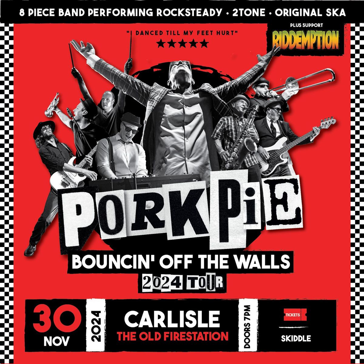 PorkPie Live plus support Riddemption