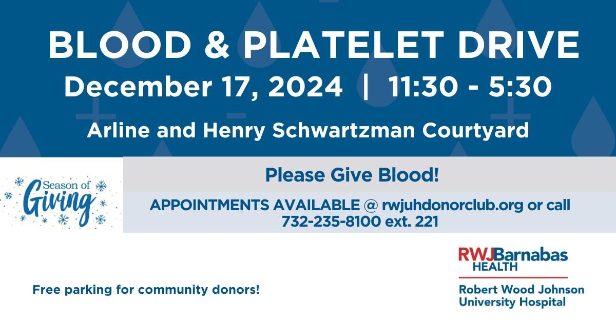 \u2744\ufe0fSeason of Giving Blood and Platelet Drive | Dec. 17th 