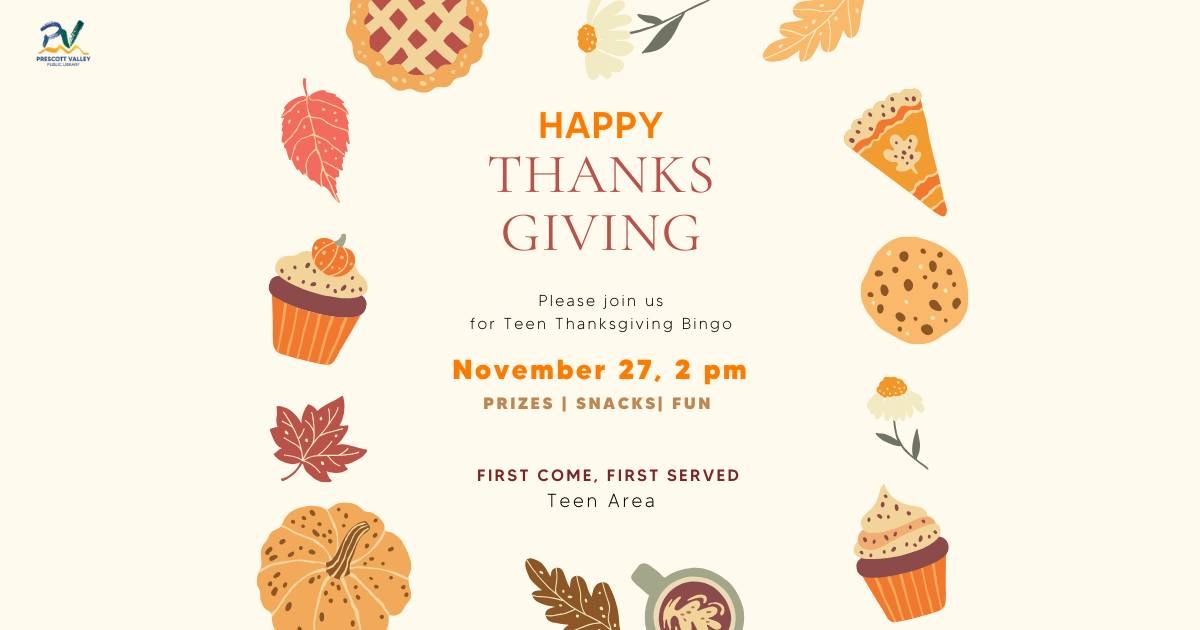 Thanksgiving Bingo & Teen Lounge (Teen Area)