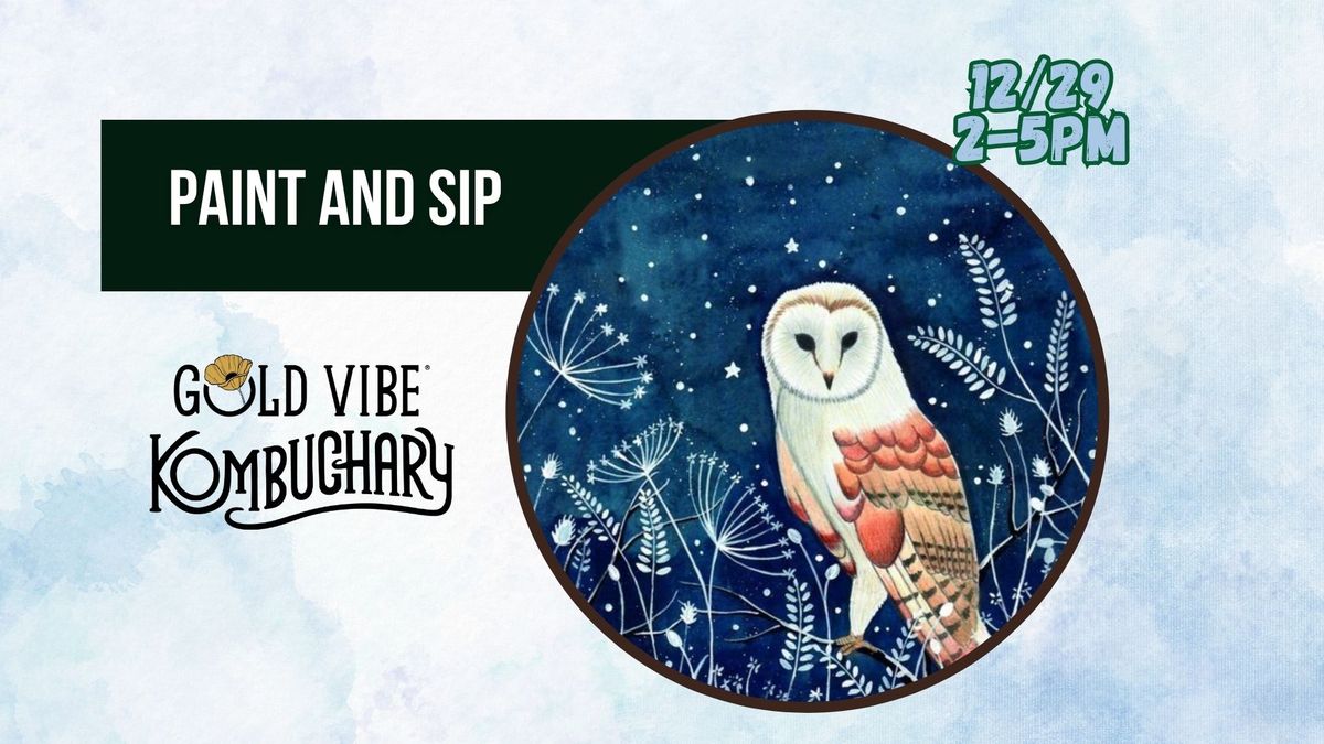 Winter Owl Paint and Sip @ Gold Vibe 