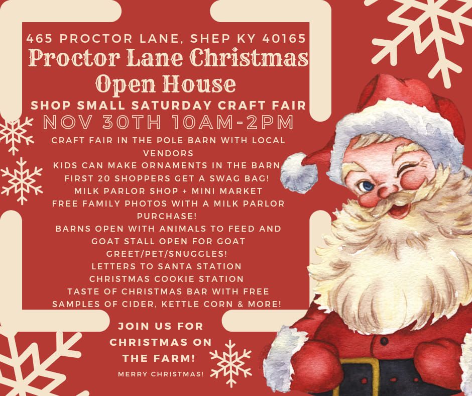 Shop Small Saturday Christmas Craft Fair & Open House Sip & Shop! (Public Event!) 