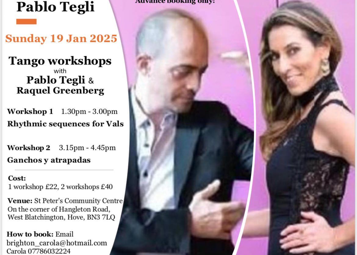 Tango workshops with Pablo Tegli & Raquel Greenberg