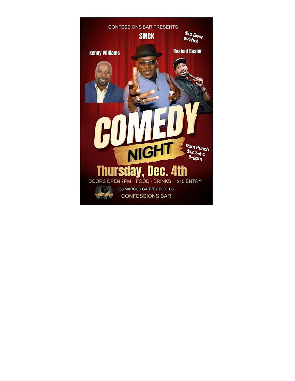 Confessions Presents Thursday Comedy Night