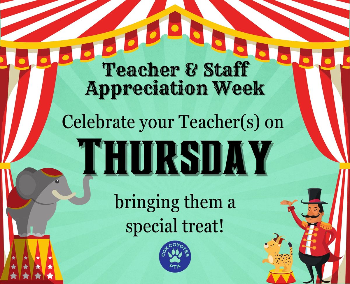 Teacher Appreciation Week - bring them a treat!