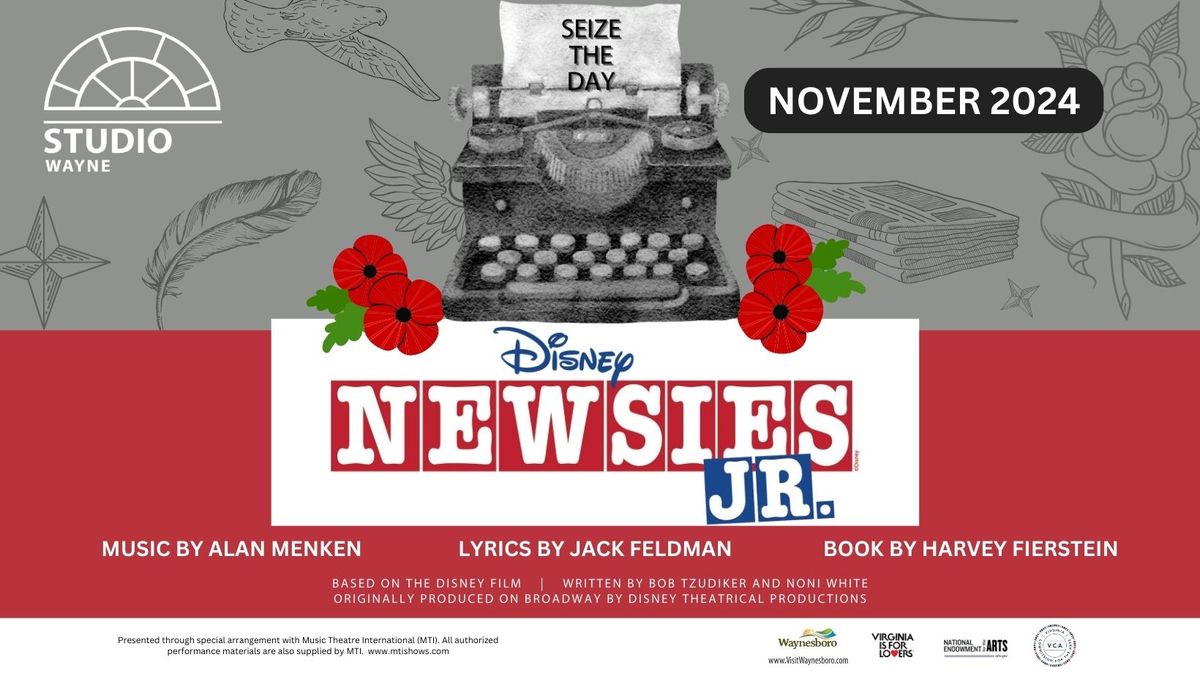 Studio Wayne Student Production of Disney Newsies, Jr. Public Performances