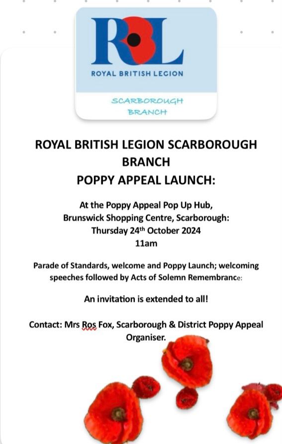 Scarborough & District Poppy Appeal Launch