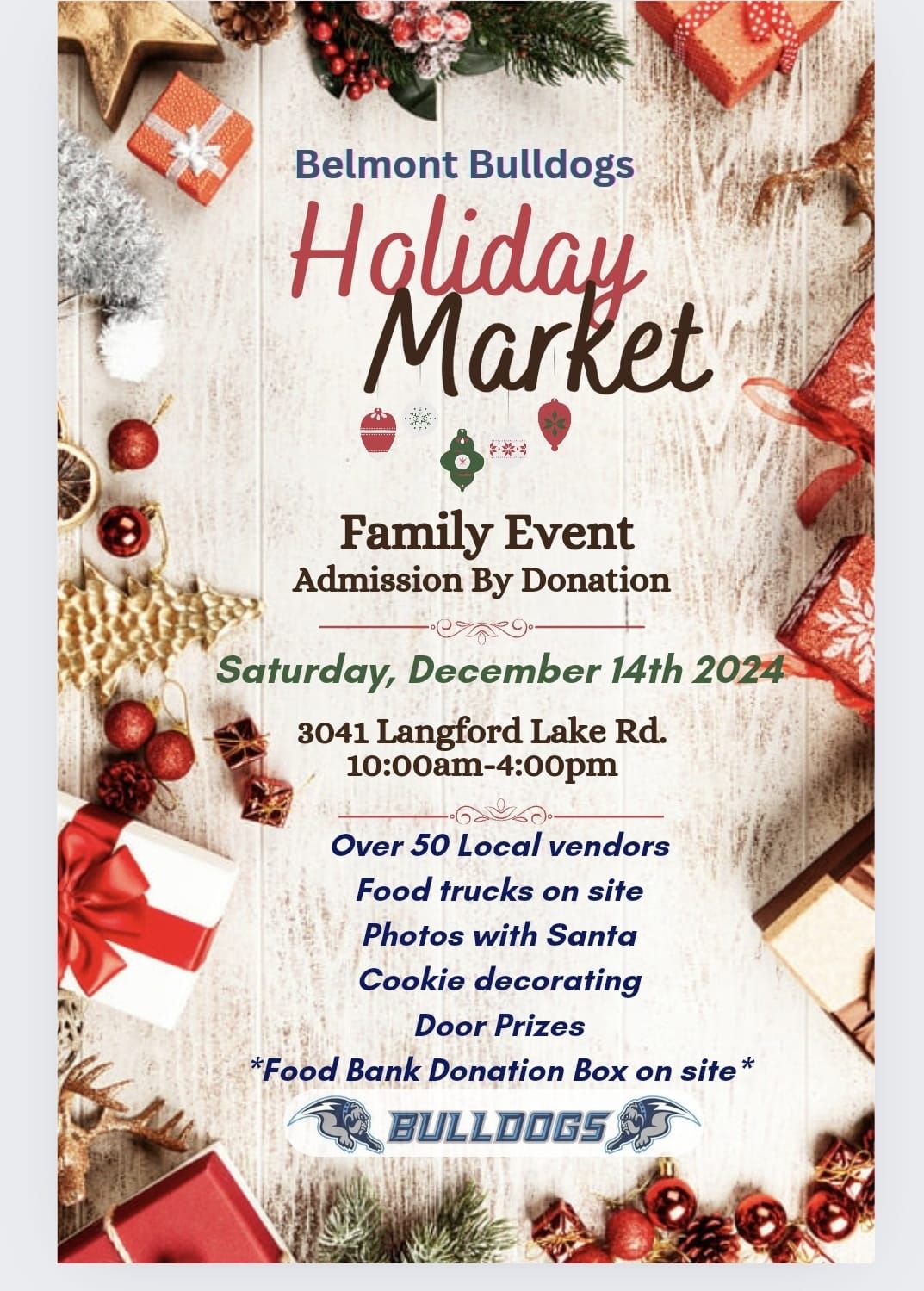 Belmont Bulldogs- Holiday Market (Family Event) 