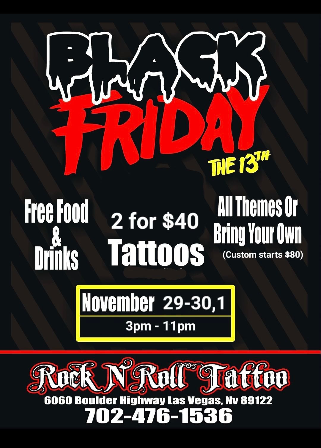 Black Friday 13th tattoos