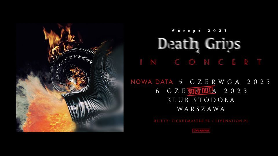 DODATKOWA DATA: Death Grips - Europe 2023 - Official Event, 05.06.2023, Klub Stodo\u0142a, Warszawa