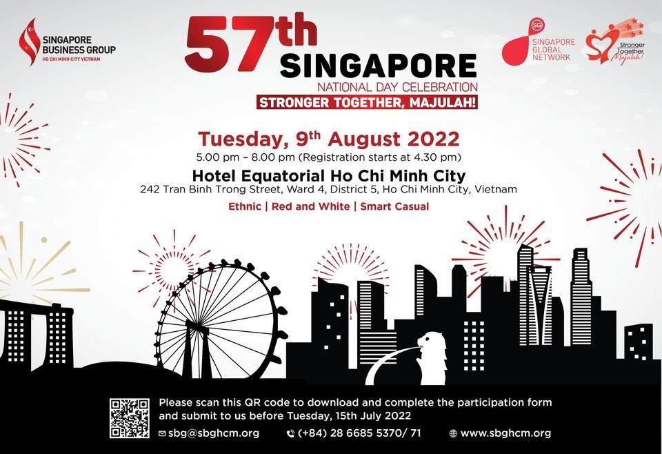 Singapore 57th National Day \u2013 Stronger Together, Majulah!