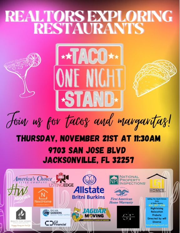 November Realtors Exploring Restaurants - One Night Taco Stand! 