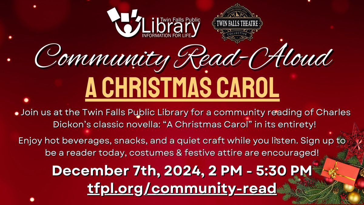 Community Read Aloud: "A Christmas Carol" w\/ TFPL & Twin Falls Theatre Collective