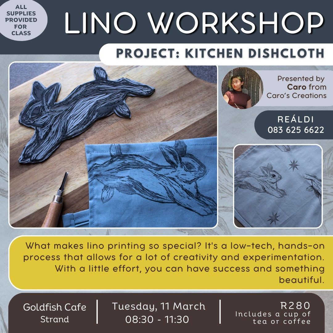 Lino Workshop: Kitchen Dishcloth