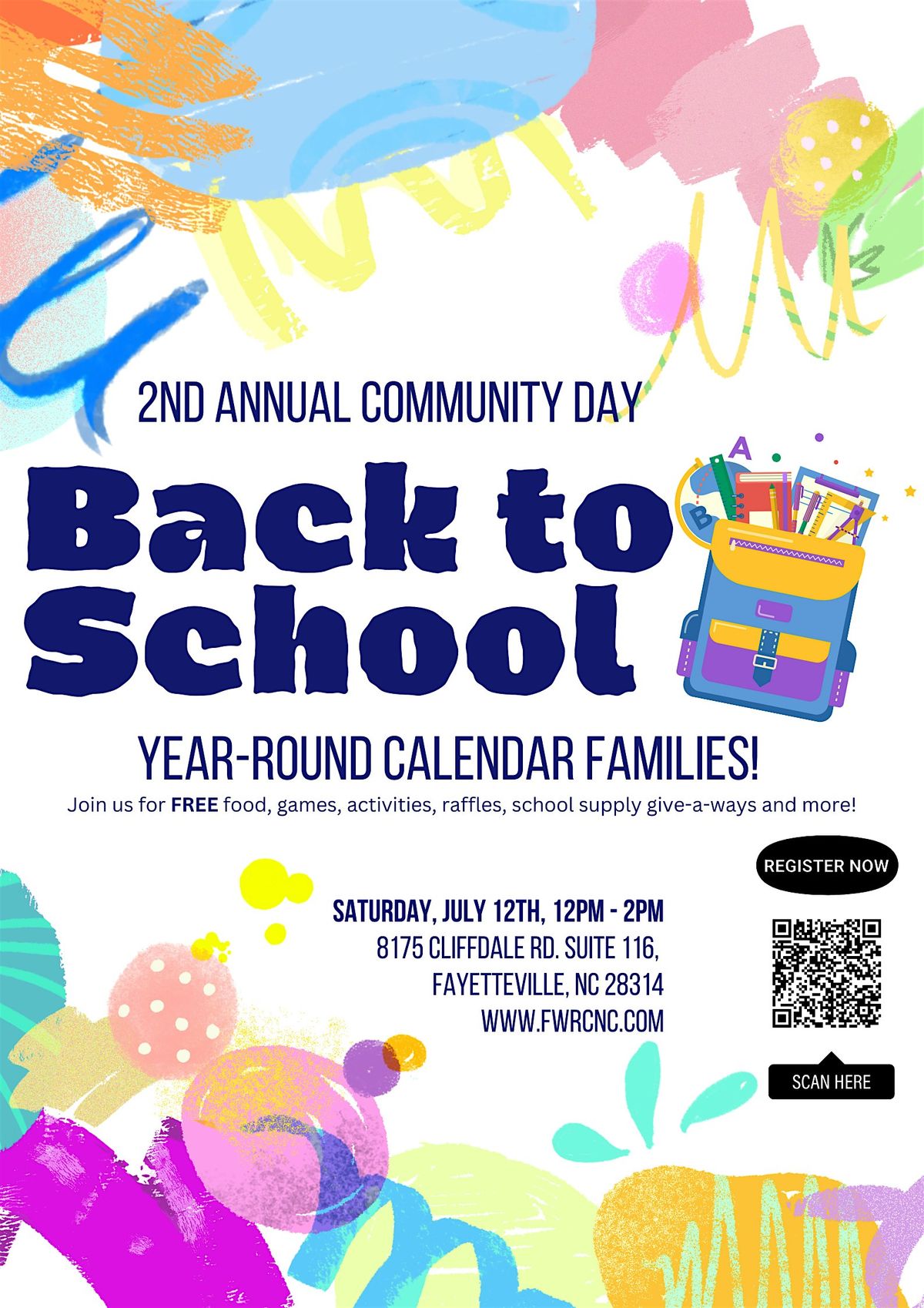 3rd Annual Community Day:  Back To School