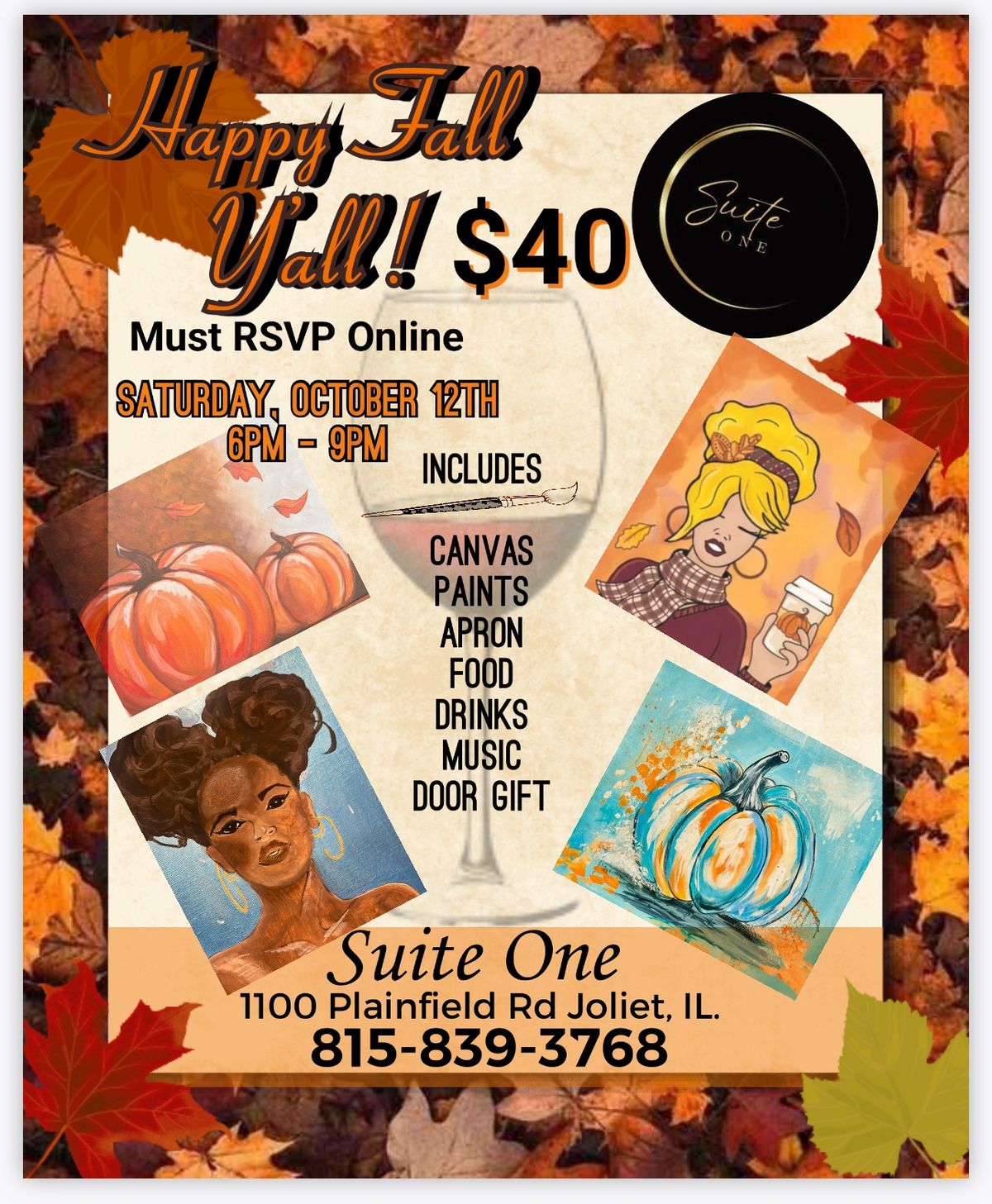 Happy Fall Y\u2019all Sip & Paint\ud83c\udf42 