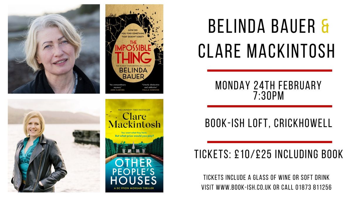 An evening with... Belinda Bauer and Clare Mackintosh