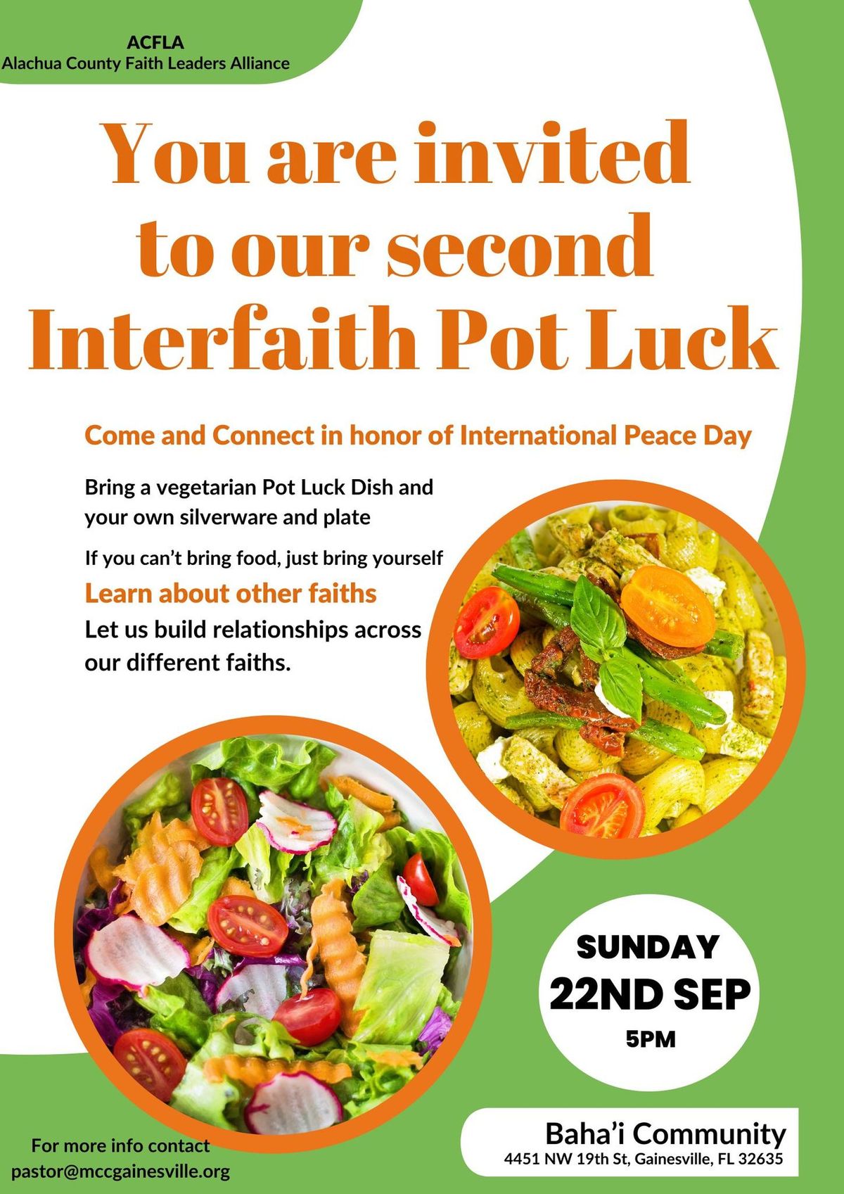 Interfaith Pot Luck Supper