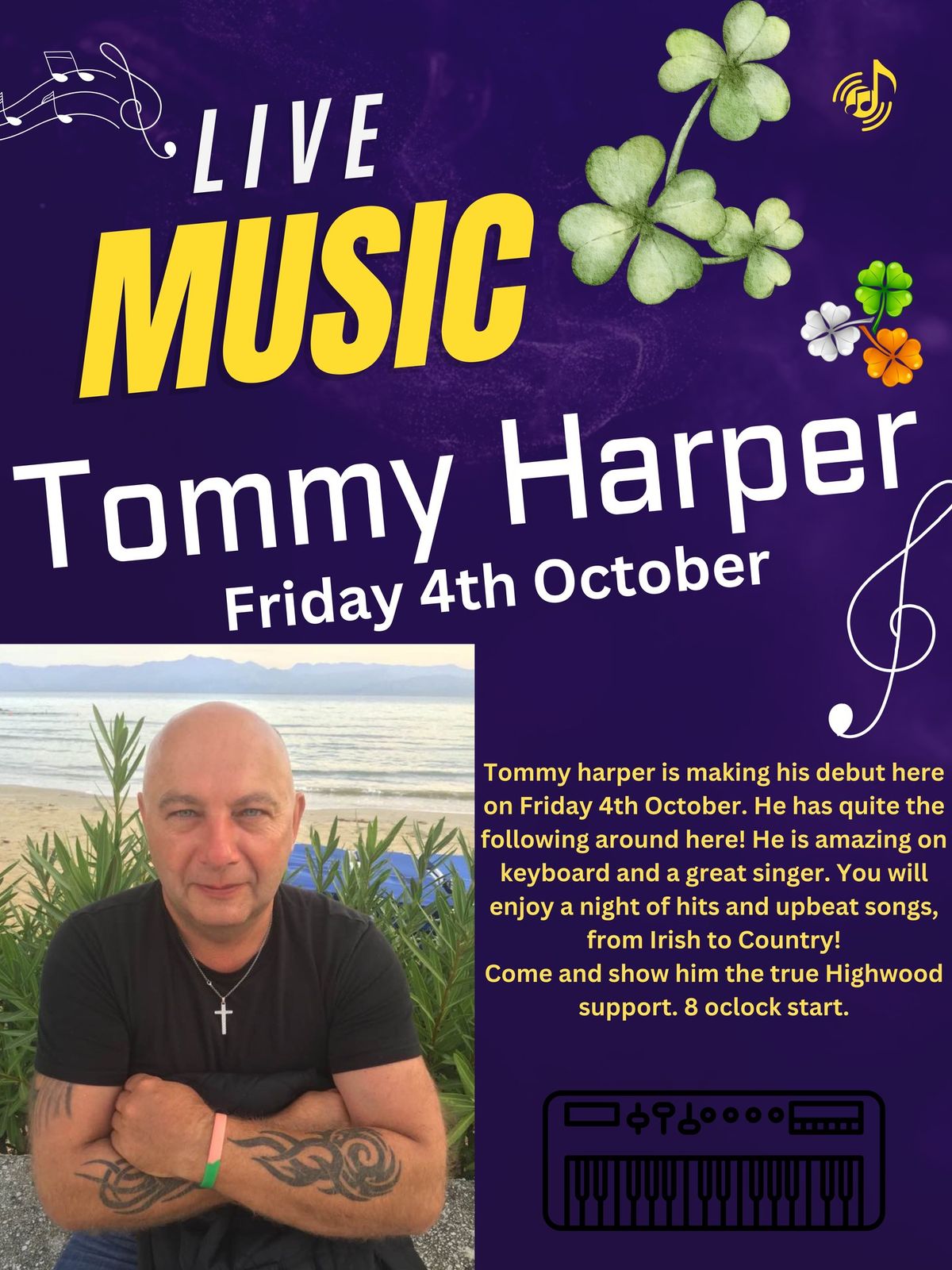 Tommy Harper playing at The Highwood