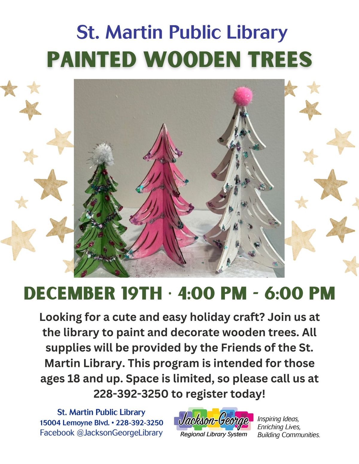 Painted Wooden Trees Workshop!