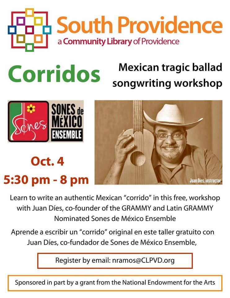 Corridos: Mexican tragic ballad songwriting workshop