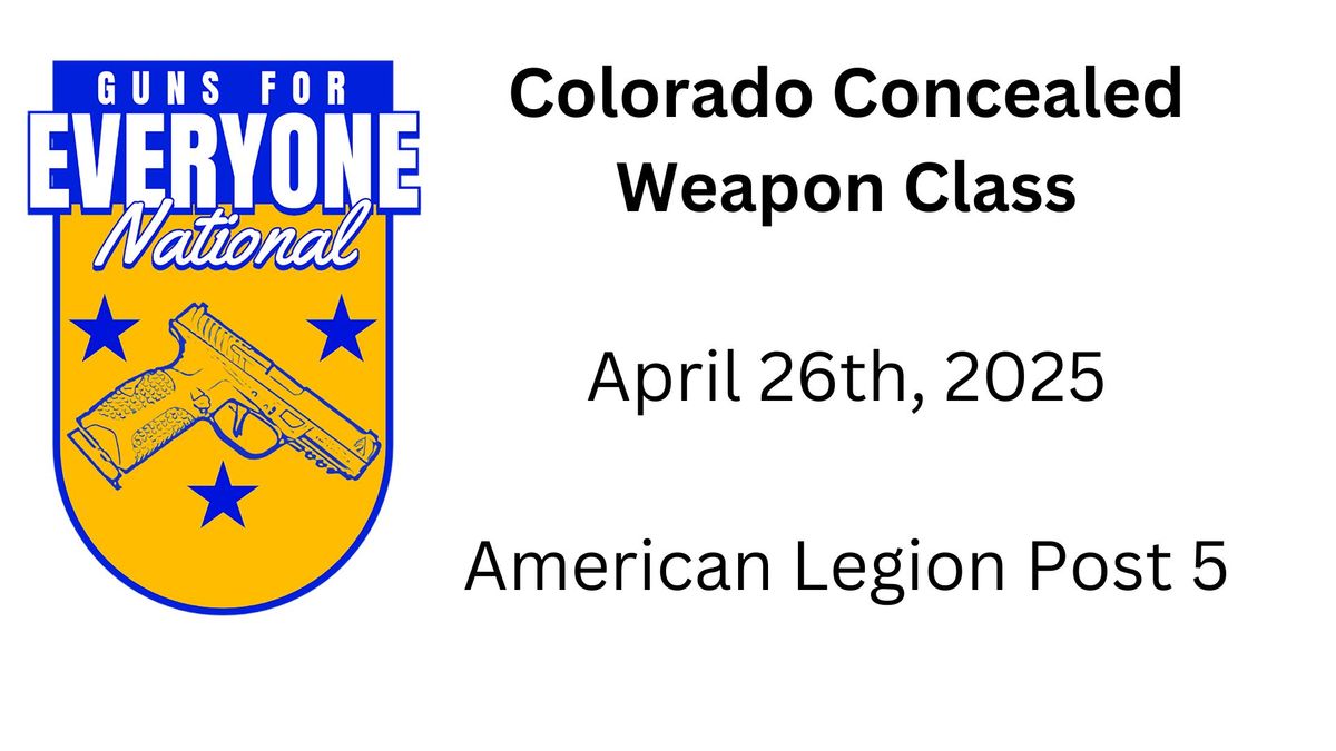 Colorado Springs Free CCW Class