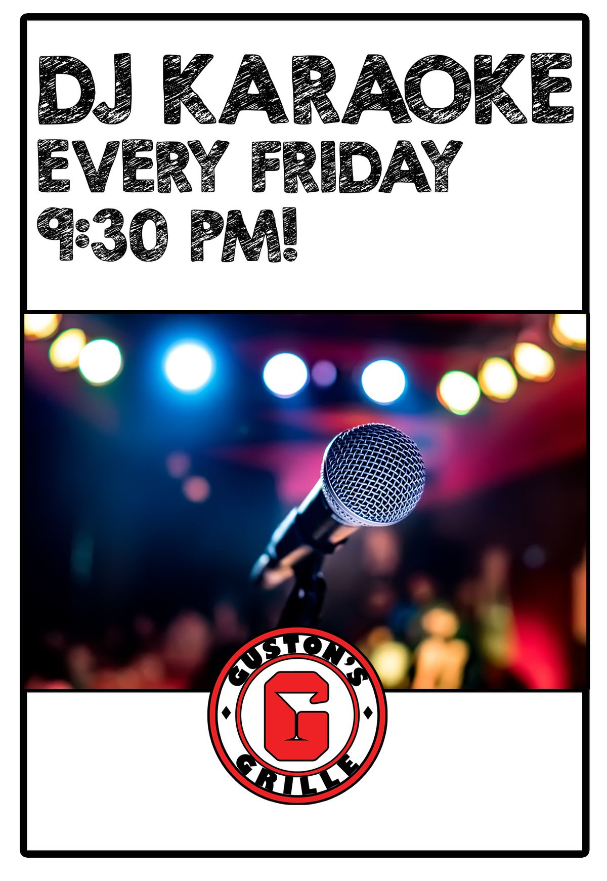 DJ Karaoke Friday @ 9:30 PM!